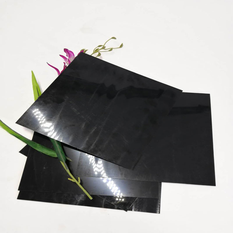 Hot πώληση 1,0 mm μαύρο γυαλιστερό σκληρό πολυεστέρα πλαστικό φύλλο για διακόσμηση επίπλων