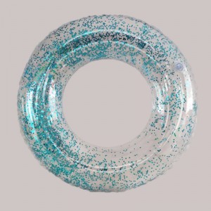 Φουσκωτό διαφανές δαχτυλίδι κολύμπι Glitter για παιδιά
