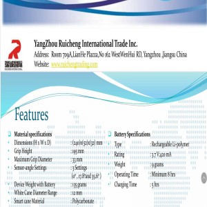 αλουμίνιο έξυπνο ζαχαροκάλαμο αναδίπλωση ραβδί για τους τυφλούς ζεστά