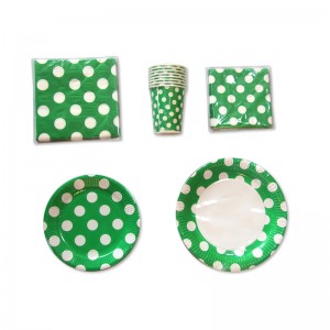 Χαρτικά επιτραπέζιων ειδών χαμηλής τιμής προσαρμοσμένα κουκκίδες μεγέθους και στερεά έγχρωμα σερβίτσια κουζίνας