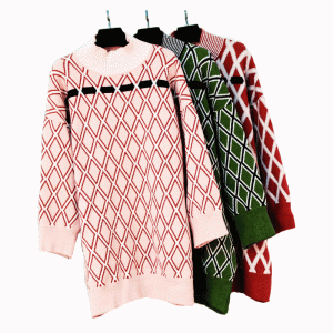 Μίνι φόρεμα πουλόβερ φούστα πουλόβερ με το μισό πουλόβερ Plus