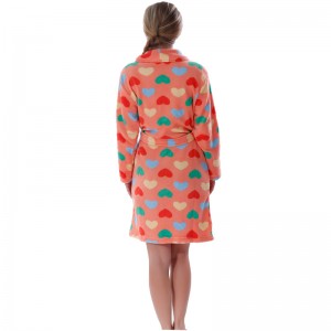 Γυναίκες Τυπωμένο Fleece Robe Ενηλίκων Pajama