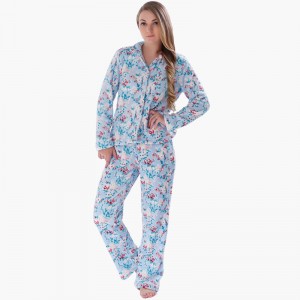 Γυναίκες τυπωμένο Coral Fleece Pajama Σετ