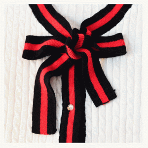 Χονδρική Cardigan Striped άκρες με Butterfly Knot Κυρίες Φθινόπωρο χειμώνα πουλόβερ