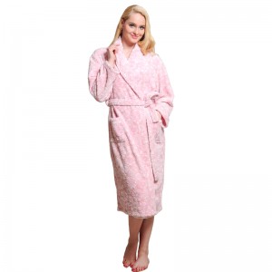 Ενηλίκων κοπής Fleece Robe Γυναικών Πιτζάμες Φθινόπωρο χειμώνα μπουρνούζια