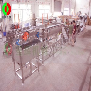 Μεγάλη γραμμή παραγωγής και αποφλοιώσεως λαχανικών και φρούτων