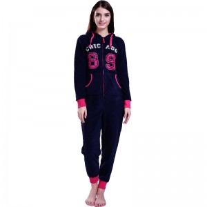 Ενήλικες Microfiber Fleece με κουκούλα Onesie Pajama Σετ για γυναίκες
