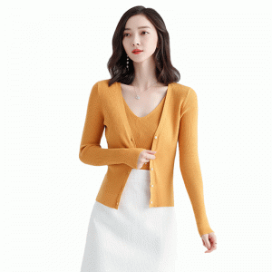 Γυναικεία ενδυμασία Δύο κομμάτι ζακέτα και μάλλινο πουλόβερ