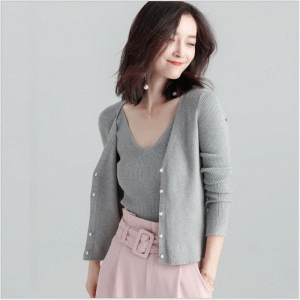 Γυναικεία ενδυμασία Δύο κομμάτι ζακέτα και μάλλινο πουλόβερ