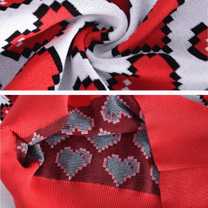 OEM \u0026 ODM 100% βαμβακερό πουλόβερ βαμβάκι καρδιές jacquard δεμένη πουλόβερ