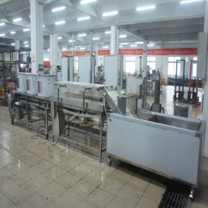 Γραμμή καθαρισμού και στεγνώματος φρούτων με πάθος