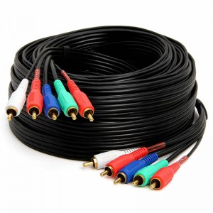 5-RCA αρσενικό σε 5RCA Αρσενικό RGB Component Audio Video Cable για HDTV - επιχρυσωμένο RCA σε RCA