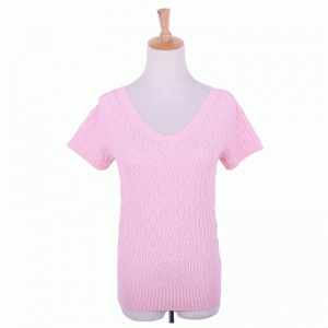 2018 Διαμάντι πλέγματα καλοκαίρι κοντό μανίκι πλεκτά πουλόβερ γυναικών πουλόβερ