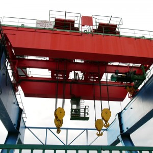 Διπλός γερανογέφυρας με διπλό κάδο με διπλό καροτσάκι