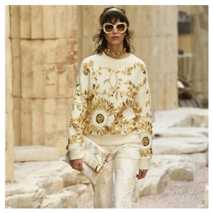 Προσαρμοσμένο σχέδιο Floral κέντημα κυρίες πανί μάλλινο πουλόβερ πουλόβερ