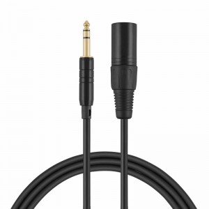 TRS 6.35mm (1/4 ίντσα) αρσενικό σε XLR αρσενικό καλώδιο, μαύρο