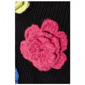 Μάλλινο χρυσοκέντημα Χειροποίητα λουλούδια γυναικών πουλόβερ Χειμερινά πουλόβερ πουλόβερ