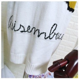 Αμερικανική / ευρωπαϊκή μέγεθος φόρεμα πουλόβερ φούστα ζακέτα γυναικών λουλουδιών Daisy λουλουδιών ζακάρ