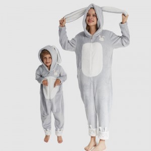Οικογένεια που ταιριάζει Flanel Fleece Κέντημα Onesie
