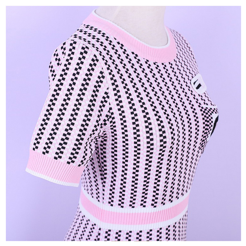 Προσαρμοσμένες καλοκαιρινές κυρίες OEM καρφίτσες Mini Bodycon Computer Knit πουλόβερ πουλόβερ