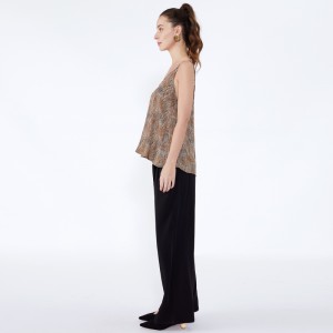 Τελευταία σχεδίαση Loose Streetwear Ladies παντελόνι μαύρο παλτό παντελόνι JSDJ2516