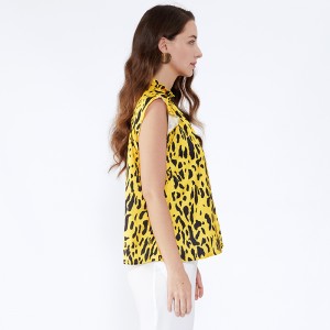 Εκτύπωση μαρμάρου Halter Off ώμου γυναικών Sexy Vest Tops SI5118