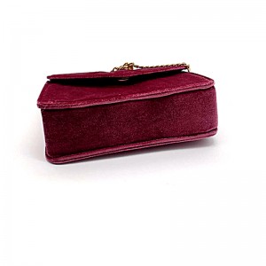 Βελούδινη τσάντα ώμου αλυσίδας υλικών Corssbody Τσάντα χρωματισμού τσάντα χειρός προσαρμοσμένη