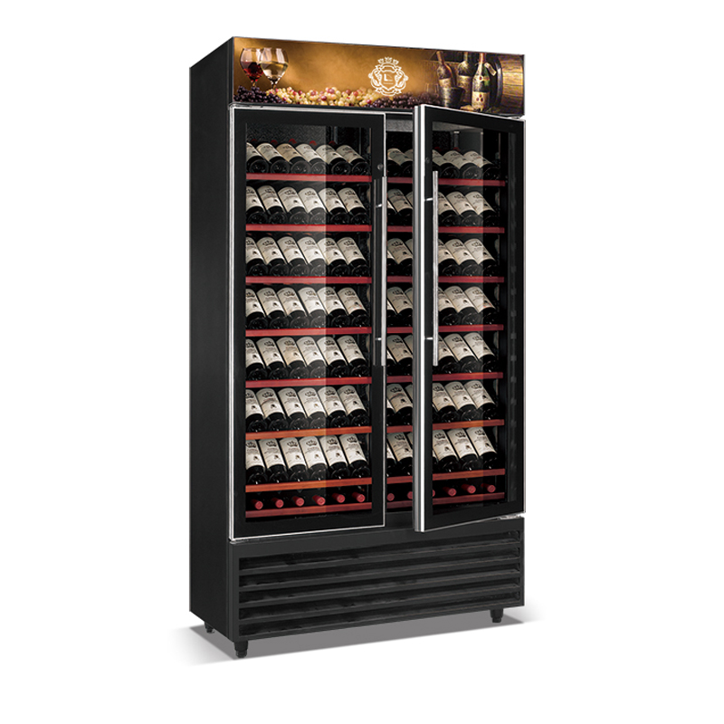 Σειρά Crown υψηλής απόδοσης ψυγείο κρασιού συμπιεστή 2 πόρτες 175W / 360W ψύκτη κρασιού άμεσης ψύξης