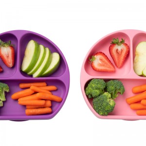 FDA LFGB Πιστοποιημένο μωρό σιλικόνης Placemat Plate