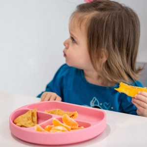 FDA LFGB Πιστοποιημένο μωρό σιλικόνης Placemat Plate