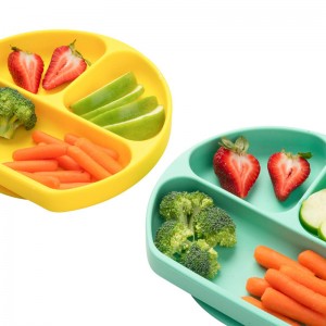 FDA LFGB Πιστοποιημένο μωρό σιλικόνης Placemat Plate
