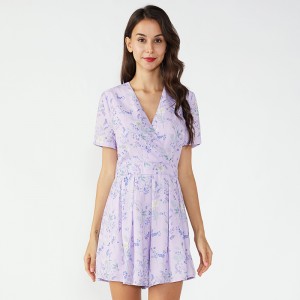 Νέο ύφος συνήθειας Chiffon Onesie Τυπωμένο Jumpsuit Γυναίκες