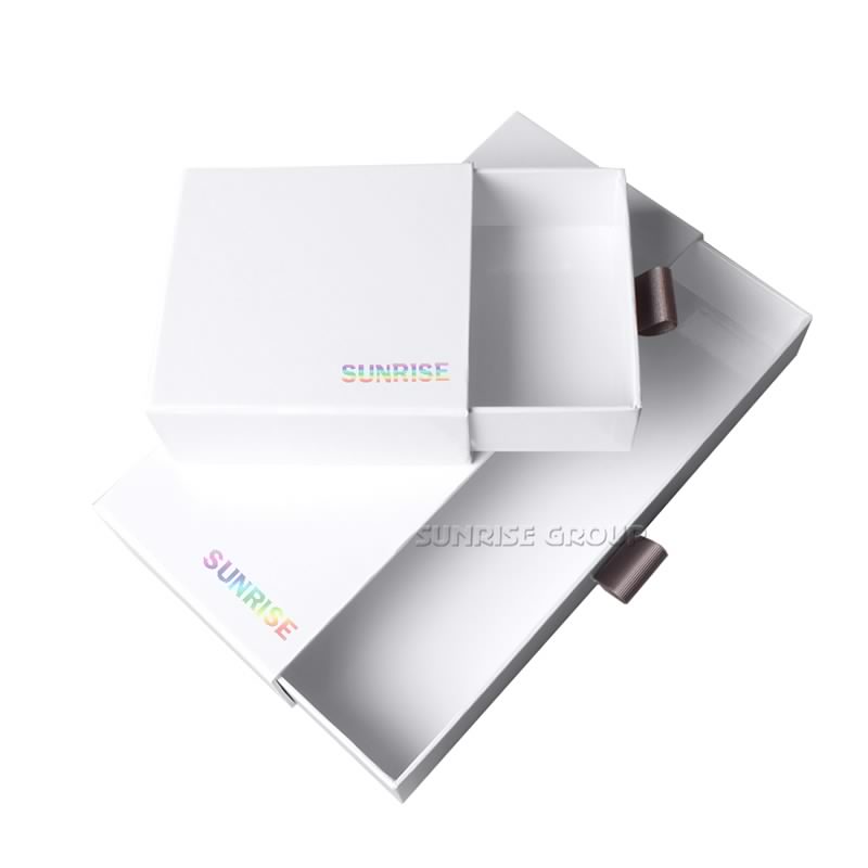 Πολυτελές σαφές χαρτί καθαρό λευκό συσκευασίας δώρου με έθιμο λογότυπο