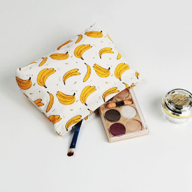 100% φυσική μπανάνα Fiber δημοφιλή καλλυντικά τσάντα