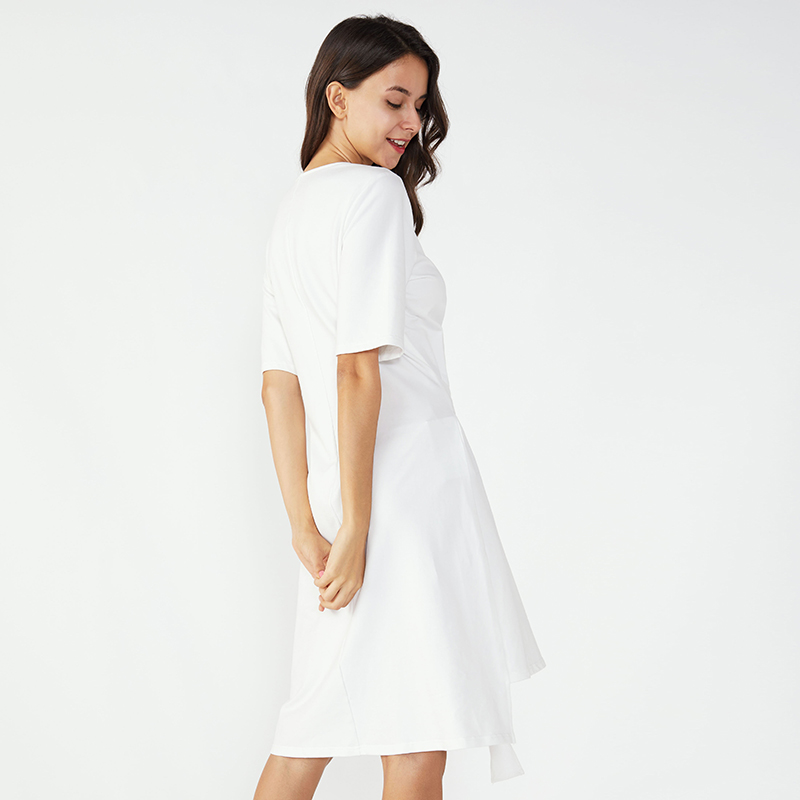 Μίνι Λευκό Καφτάν Vintage Φορεσιά Μητρότητας Casual Γυναίκες