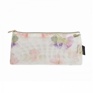 Fasion εκτύπωση λουλουδιών εξατομικευμένη καλλυντική τσάντα