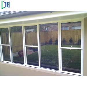 Παράθυρα και Πόρτες Υψηλής ποιότητας Διπλά Τούβλα Γυαλί Αλουμινίου Κάθετη Συρόμενο Παράθυρο