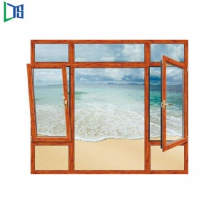 Αλουμινίου κλίση και γυρίστε το παράθυρο κλίση και γυρίστε λευκό χρώμα σκόνη επίστρωση αλουμινίου παράθυρα