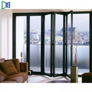 Κίνα Εργοστάσιο Παραγωγή κράμα αλουμινίου Bi-πτυσσόμενες πόρτες με μεντεσέδες διπλών πτυσσόμενες πόρτα για εμπορική κτίριο