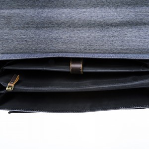 17SG-6552D Χειροποίητο χαρτοφυλάκιο δερμάτινων δερμάτινων ειδών από δέρμα αγελάδας, τσάντα ώμου από χαρτί πραγματικού δέρματος