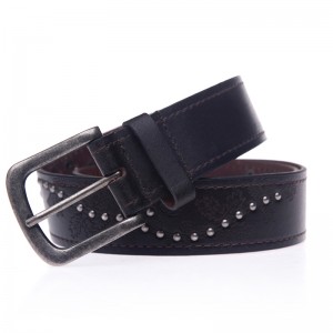 HD0823 - Εξατομικευμένη προσαρμοσμένη γνήσια δερμάτινη ζώνη με καρφιά