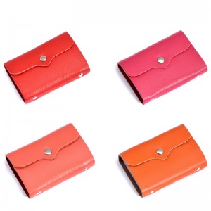 HD0827 - Προσαρμοσμένη κασέτα καρτών ID καρτών επαγγελματικών καρτών Genuine Leather