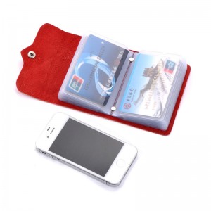 HD0827 - Προσαρμοσμένη κασέτα καρτών ID καρτών επαγγελματικών καρτών Genuine Leather