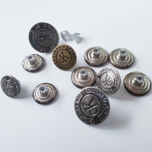 Προσαρμοσμένο μόδα τυπωμένο στρογγυλό κουμπί Snap Metal για τζιν 10