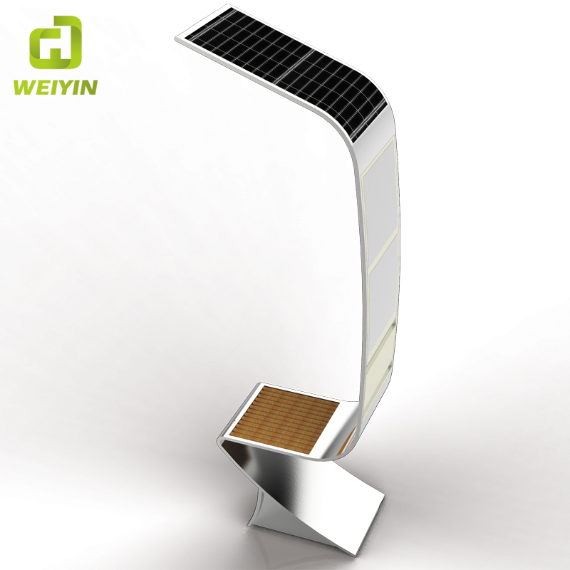 Εξωτερική LED διαφήμιση φωτιστικό κουτί Ηλιακά έξυπνα προϊόντα από ανοξείδωτο χάλυβα Bench