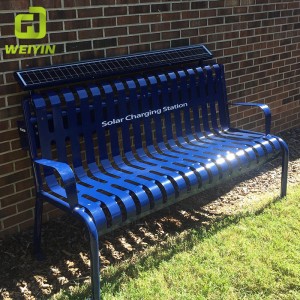 Ηλιακός ηλεκτρικός φορτιστής κινητού τηλεφώνου Bench για υπαίθριο πάρκο