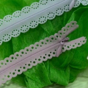 Αόρατο φερμουάρ με ταινία δαντέλας με μοτίβο 12