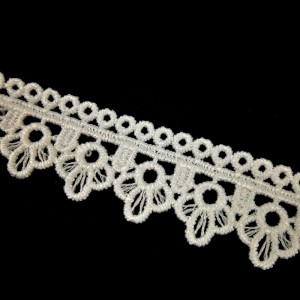 Υψηλής ποιότητας δαντέλα μεταξιού γάλακτος 2.1cm πολυεστέρας δαντέλα τακτοποίησης Ταινία δαντέλας Guipure