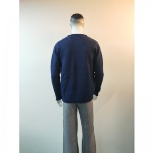 NAVY HAMBURG-PRINT SWEATER RLMS0059F