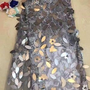 Φτηνές sequin και beaded ύφασμα για την Ασία ρούχα νυφικό